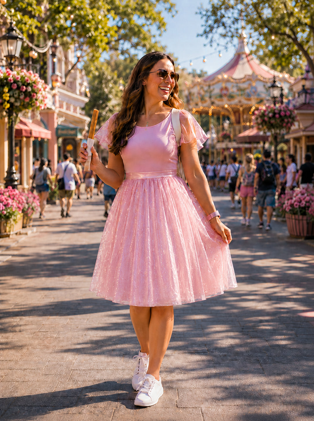 Adult First Light Twirl Dress — longer mockup